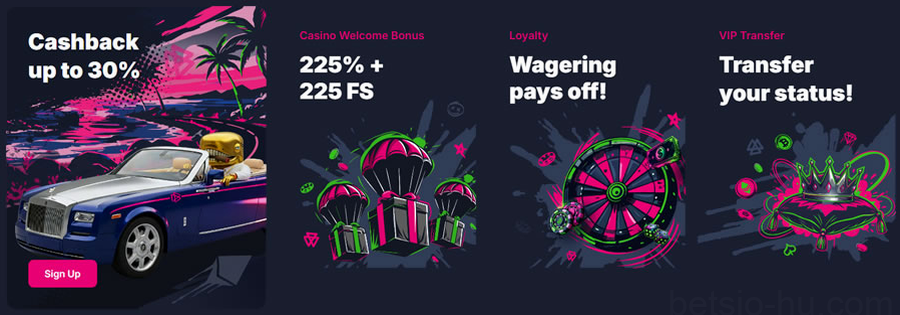 Betsio Casino Üdvözlő Bónusz